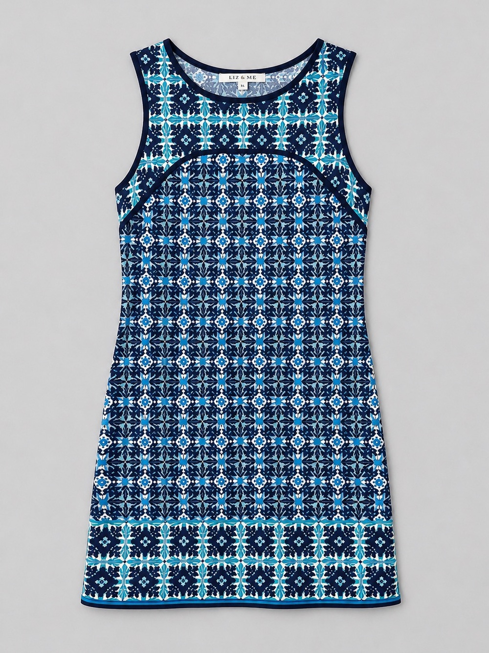Max Studio Womens Dress Size  Medium Beach Resort Euro Summer Capsule Blue